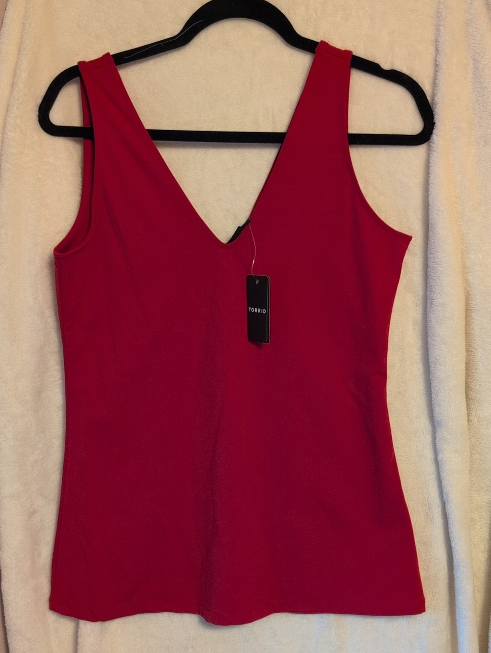 torrid Bright Red V-Neck Sleeveless Tank-Size 00